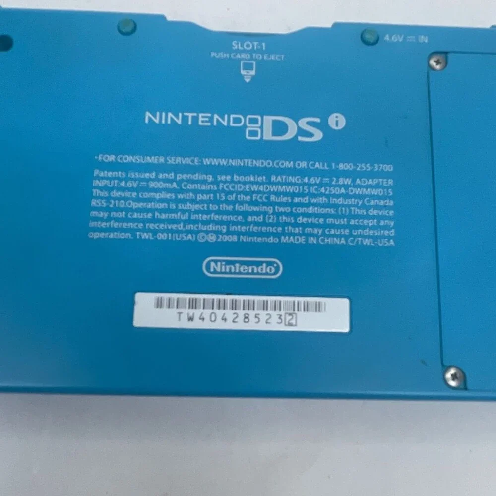 Blue Nintendo DSi TWL-001 Dual-Screen Handheld Video Game Console Only